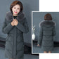 Warme Pufferjacke mit Kapuze für Damen
