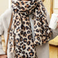 Klassischer, dicker, warmer Schal mit Leopardenmuster für Damen