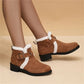 Winterliche, warme, klobige Damenstiefeletten