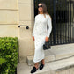 Elegantes Kleid mit Rundhalsausschnitt und schmaler Passform