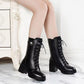Damen Schnürstiefel Mode