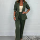 Damen Blazer & Streifen Hosenanzug Set