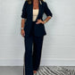 Damen Blazer & Streifen Hosenanzug Set