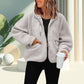 Kuschelige einfarbige Jacke für Frauen