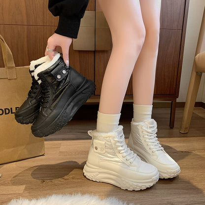 🎁Kostenloser Versand🎁Wasserdichte, warme Outdoor-Stiefeletten für Damen mit Schnürung