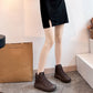 Vintage High-Top Stiefeletten aus Kunstrindsleder