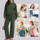 💕Ultraweiches Loungewear-Set für Damen🌿Oberteil mit Rundhalsausschnitt und passende Hose💖