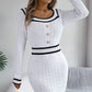 ✨Mini-Strickpulloverkleid mit eckigem Ausschnitt für Damen👗