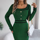 ✨Mini-Strickpulloverkleid mit eckigem Ausschnitt für Damen👗