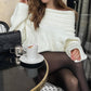 🎀Übergroßer schulterfreier Pullover für Damen
