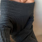 🎀Übergroßer schulterfreier Pullover für Damen