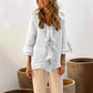 💞Heißer Verkauf 50% Rabatt🔥Bluse mit Rüschenkragen und Glockenärmeln für Damen