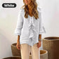 💞Heißer Verkauf 50% Rabatt🔥Bluse mit Rüschenkragen und Glockenärmeln für Damen