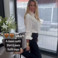 Elegante Bluse mit V-Ausschnitt und ausgestellten Rüschenärmeln