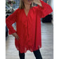 🎀Elegante Bluse mit Rüschen und V-Ausschnitt für Damen