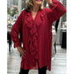 🎀Elegante Bluse mit Rüschen und V-Ausschnitt für Damen