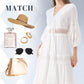 ❤️🎉Bequeme Urlaubskleider👗👉Weißes Boho-Midikleid mit V-Ausschnitt🌿🏖️