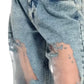 💥Damen-Jeans mit Vintage-Mesh-Patchwork-Print👖
