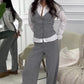 🩷Damen Set aus Hemd mit Weste in Layering-Optik und Hose