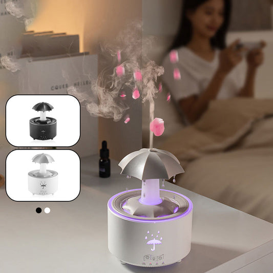Aromatherapie-Luftbefeuchter mit 7 rotierenden Regentropfenfarben