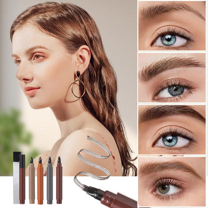 ✏️🔥 Neujahrsverkauf – KAUFE 1, ERHALTE 2 GRATIS! 🎉 4-in-1 Augenbrauenstift – Wasserdicht, Präzise & Natürlich Aussehend 💄📦