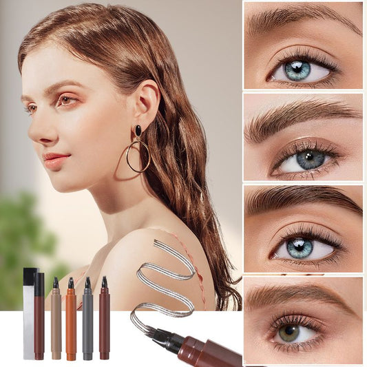 ✏️🔥 Neujahrsverkauf – KAUFE 1, ERHALTE 2 GRATIS! 🎉 4-in-1 Augenbrauenstift – Wasserdicht, Präzise & Natürlich Aussehend 💄📦