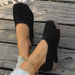 Flache orthopädische Slipper mit Blumenmuster für Damen