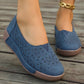 Flache orthopädische Slipper mit Blumenmuster für Damen