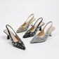 👡💎Slingback-Pumps mit spitzer, geschlossener Spitze für Damen✨