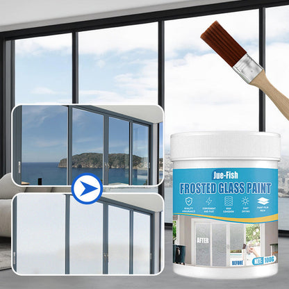 ⏳Begrenzte Zeit 50% Rabatt💥Wasserfeste Milchglasfarbe für Tür und Fenster mit Pinsel
