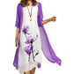 🌸Frühjahrsangebote💐 Zweiteiliges Kleid mit Blumenmuster für Damen