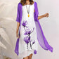🌸Frühjahrsangebote💐 Zweiteiliges Kleid mit Blumenmuster für Damen
