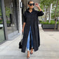 🌸Frühlingsangebote 49% RABATT💐Lässige langärmlige Maxi-Shirt-Kleider für Damen