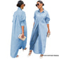 🌸Frühlingsangebote 49% RABATT💐Lässige langärmlige Maxi-Shirt-Kleider für Damen