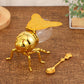 Kreatives Retro-Honigglas in Bienenform
