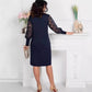 Elegantes Midikleid mit Rundhalsausschnitt für Damen