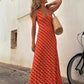Elegantes ärmelloses Kreuzrücken-Kleid mit U-Ausschnitt