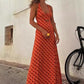 Elegantes ärmelloses Kreuzrücken-Kleid mit U-Ausschnitt