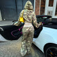 Trendiges Camouflage-Sweatshirt-Set