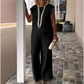 🌸2025 Brandneues Design👗Ärmelloses Oberteil und Hose mit Rundhalsausschnitt für Damen