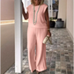 🌸2025 Brandneues Design👗Ärmelloses Oberteil und Hose mit Rundhalsausschnitt für Damen