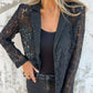 All-Over Spitze Mesh Blazer