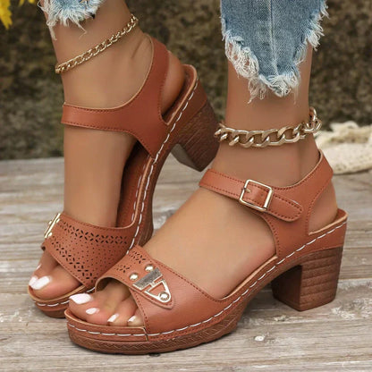 👡Damen Sandalen mit Blockabsatz