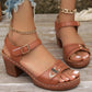 👡Damen Sandalen mit Blockabsatz
