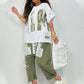 ✨Zweiteiliges lässiges Outfit mit Buchstabendruck für Damen