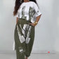 ✨Zweiteiliges lässiges Outfit mit Buchstabendruck für Damen