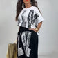 ✨Zweiteiliges lässiges Outfit mit Buchstabendruck für Damen