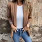 ✨🐆Stylischer Damenblazer mit Leopardenmuster-Futter