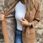✨🐆Stylischer Damenblazer mit Leopardenmuster-Futter