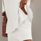 ✨Lässiges 2-teiliges Set aus geschlitztem Top und Shorts für Damen